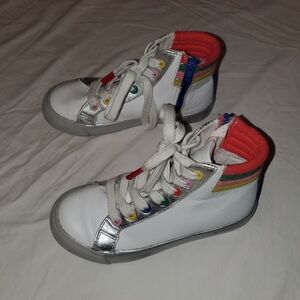Mini Boden hightops. Rainbow.